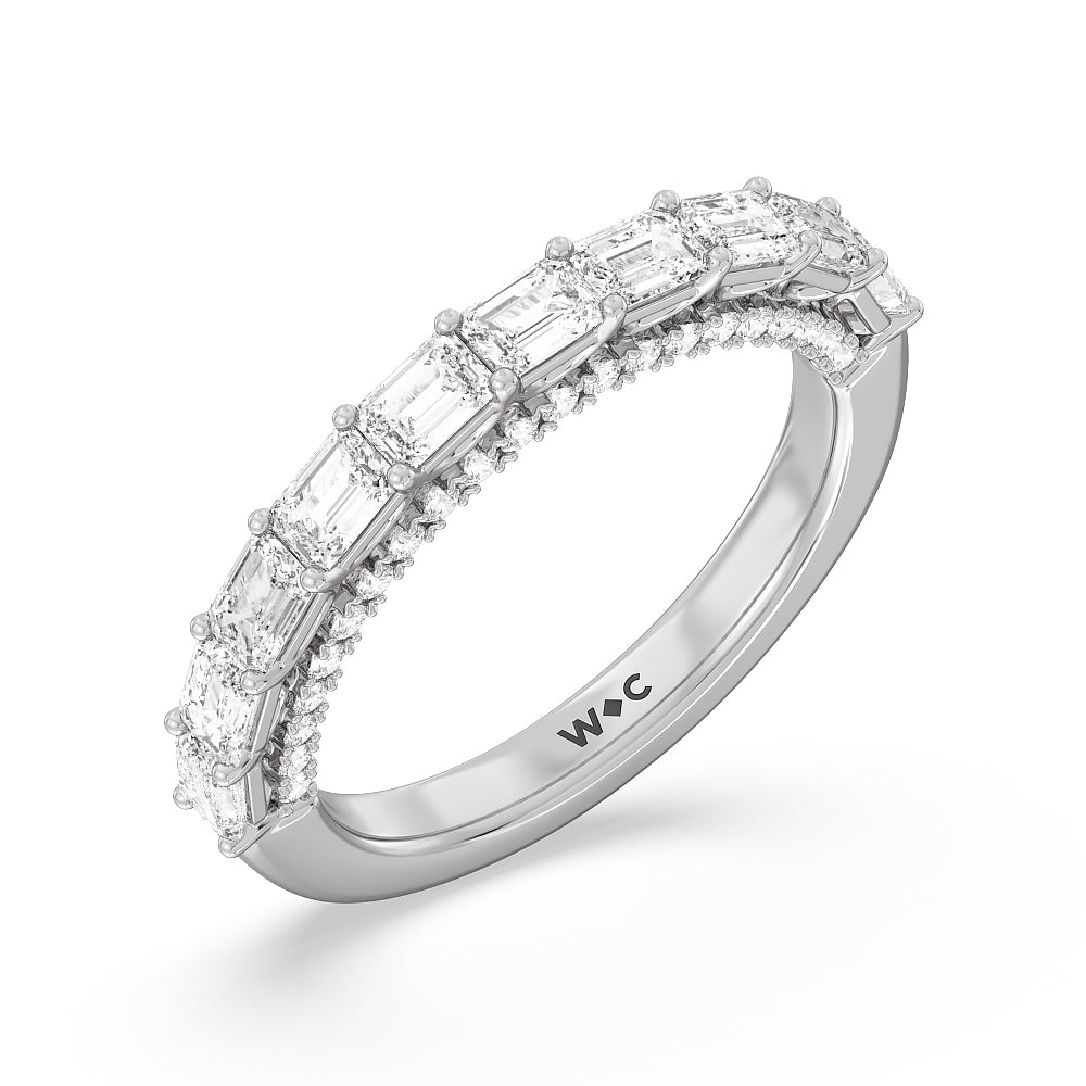 The Varick Band with 18KT White Gold Cut Diamond in 14KT White Gold view 4
