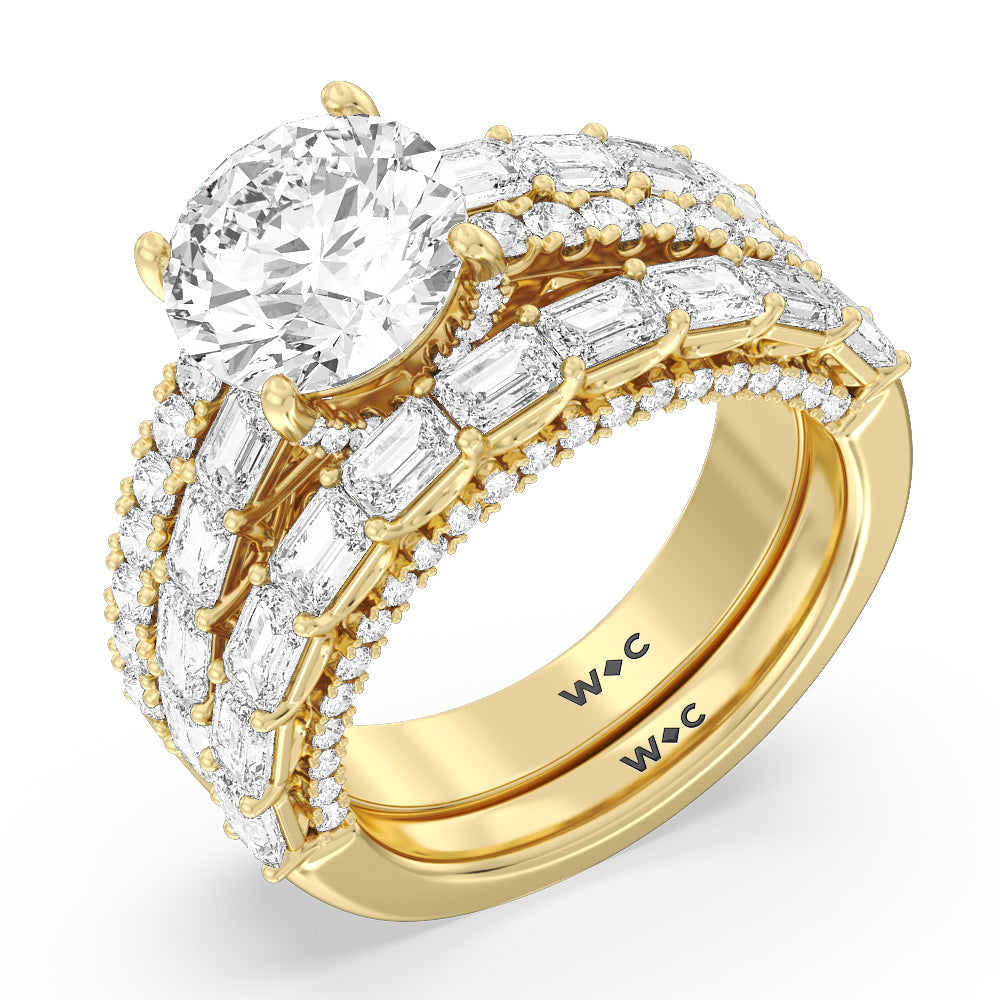 The Varick Band with 18KT Yellow Gold Cut Diamond in 14KT Yellow Gold view 3

