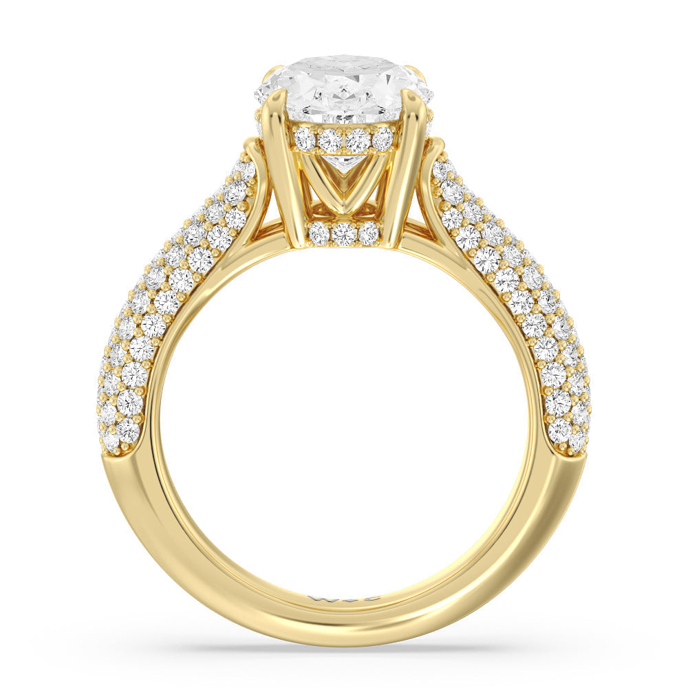 Oval Cut The Bleecker Ring with Lab Grown Diamond in 14KT Yellow Gold view 2
