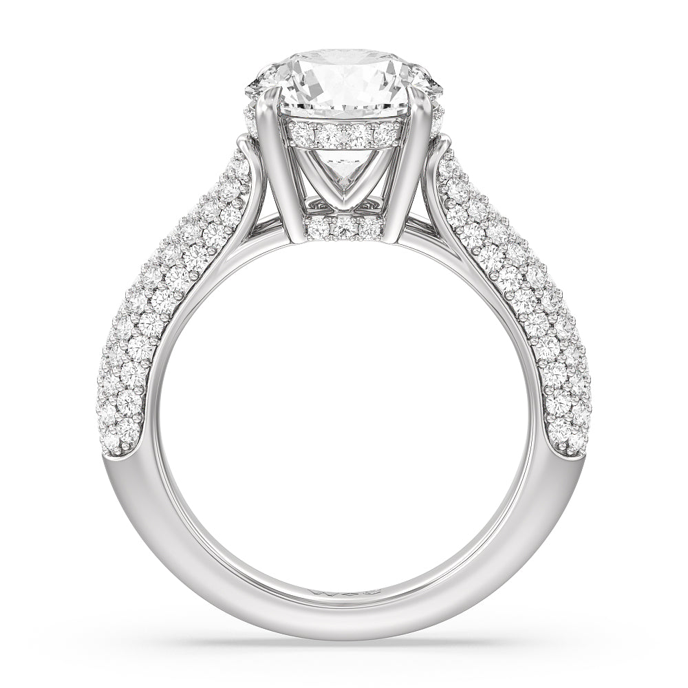 Round Cut The Bleecker Ring with Lab Grown Diamond in 14KT Platinum view 2
