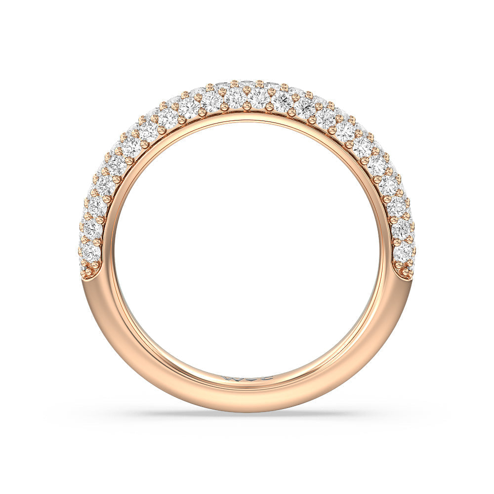 The Bleecker Diamond Band with 18KT Rose Gold Cut Diamond in 14KT Rose Gold view 2

