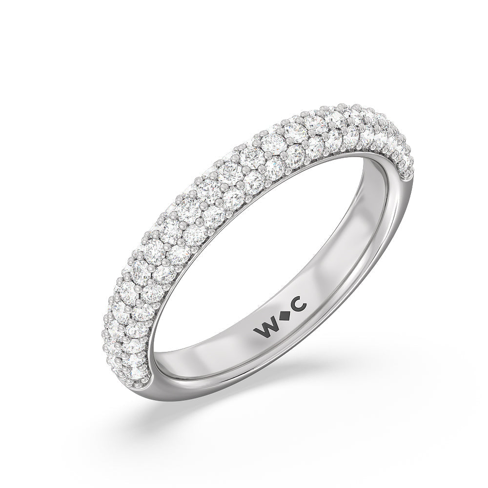 The Bleecker Diamond Band with 18KT White Gold Cut Diamond in 14KT White Gold view 3
