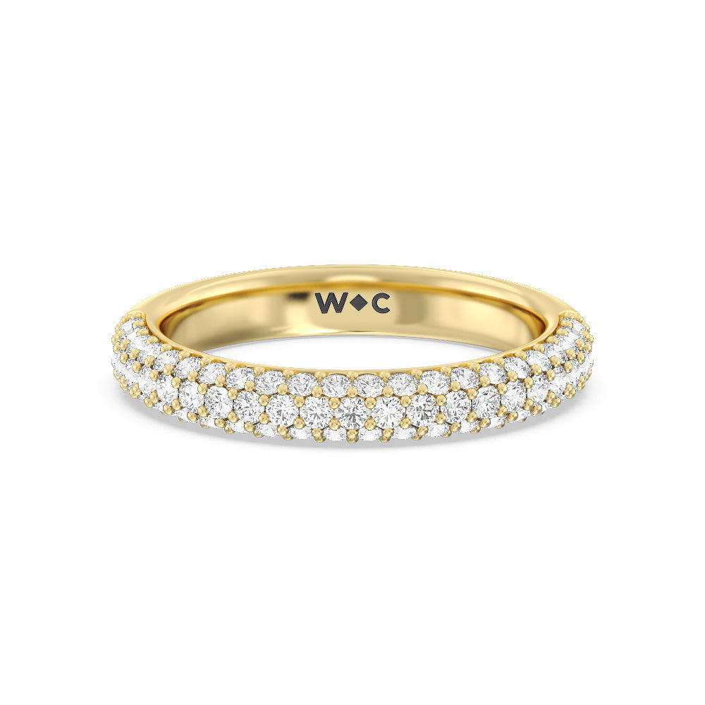 The Bleecker Diamond Band with 18KT Yellow Gold Cut Diamond in 14KT Yellow Gold view 1
