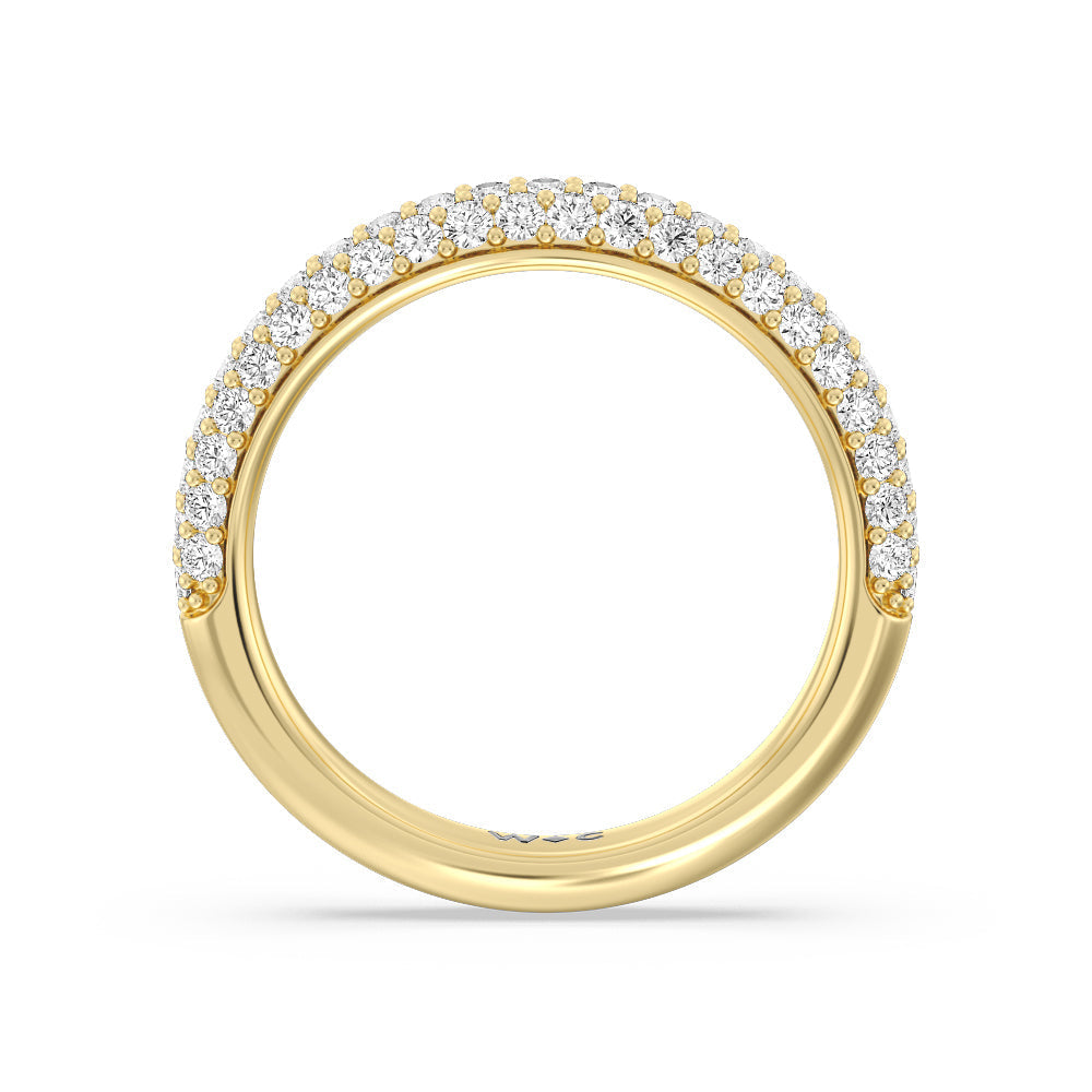 The Bleecker Diamond Band with 18KT Yellow Gold Cut Diamond in 14KT Yellow Gold view 2
