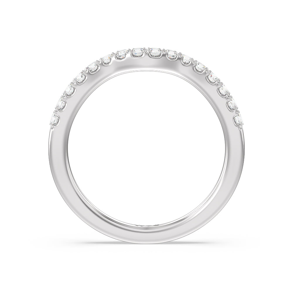 The Essex Band with 18KT White Gold Cut Diamond in 14KT White Gold view 2
