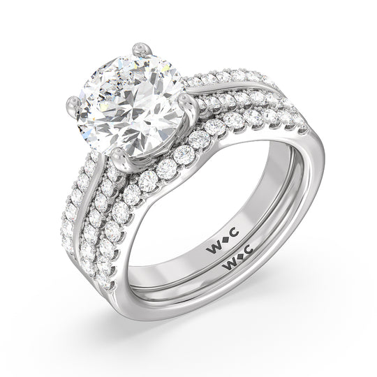 Oval Cut The Essex Ring with Lab Grown Diamond in 14KT Platinum view 4
