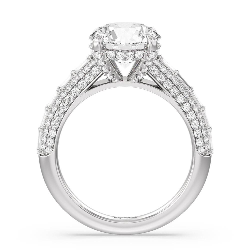 Round Cut The Soho Ring with Lab Grown Diamond in 14KT Platinum view 2
