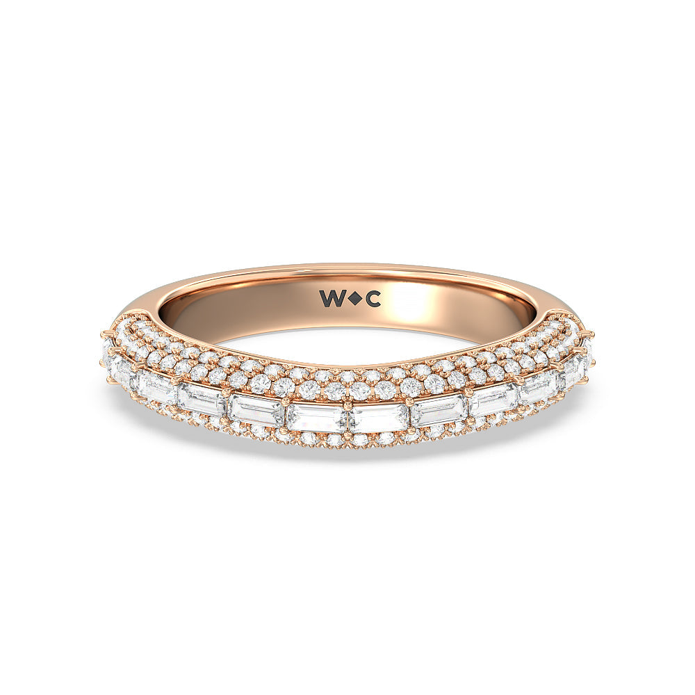 The Soho Band with 18KT Rose Gold Cut Diamond in 14KT Rose Gold view 1
