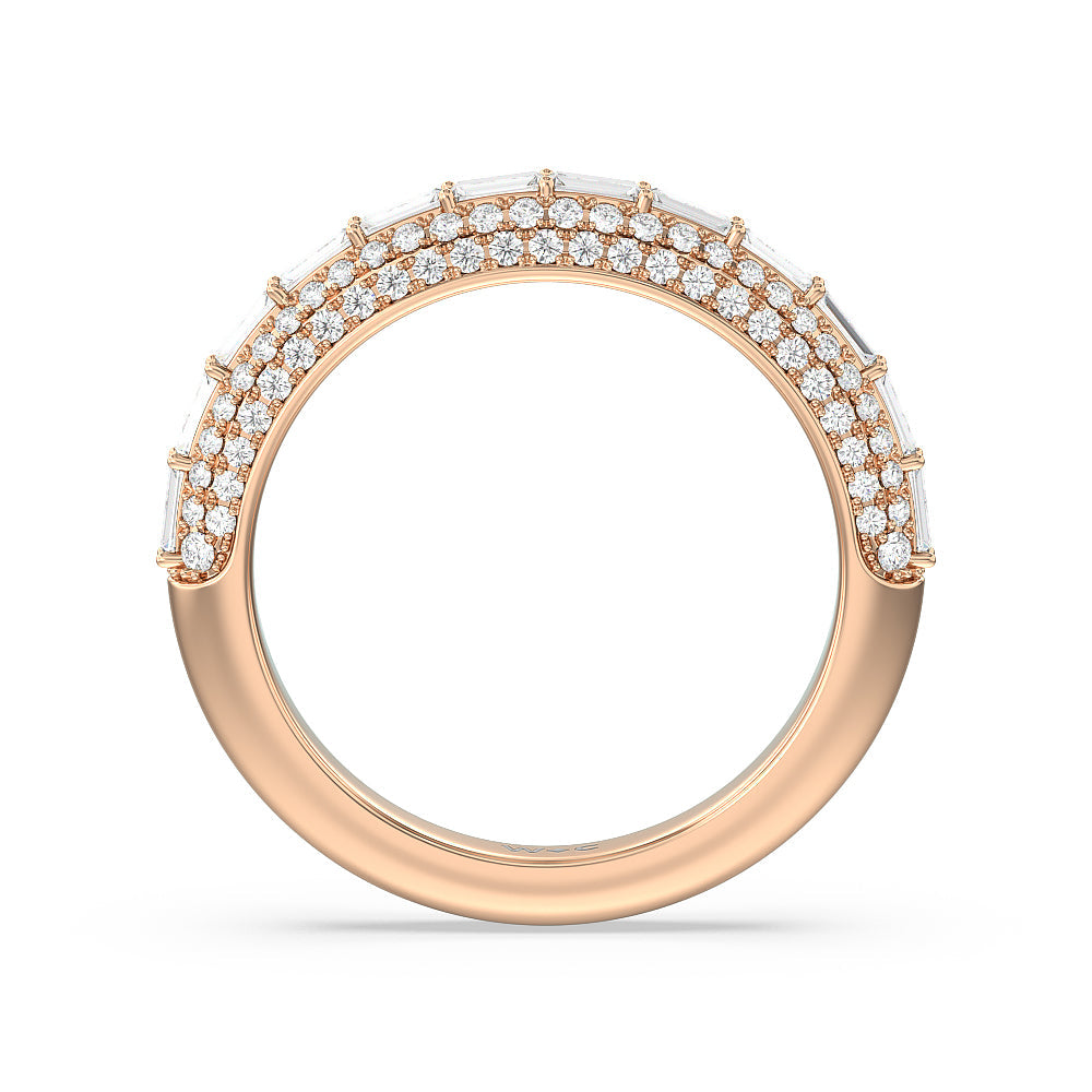 The Soho Band with 18KT Rose Gold Cut Diamond in 14KT Rose Gold view 2
