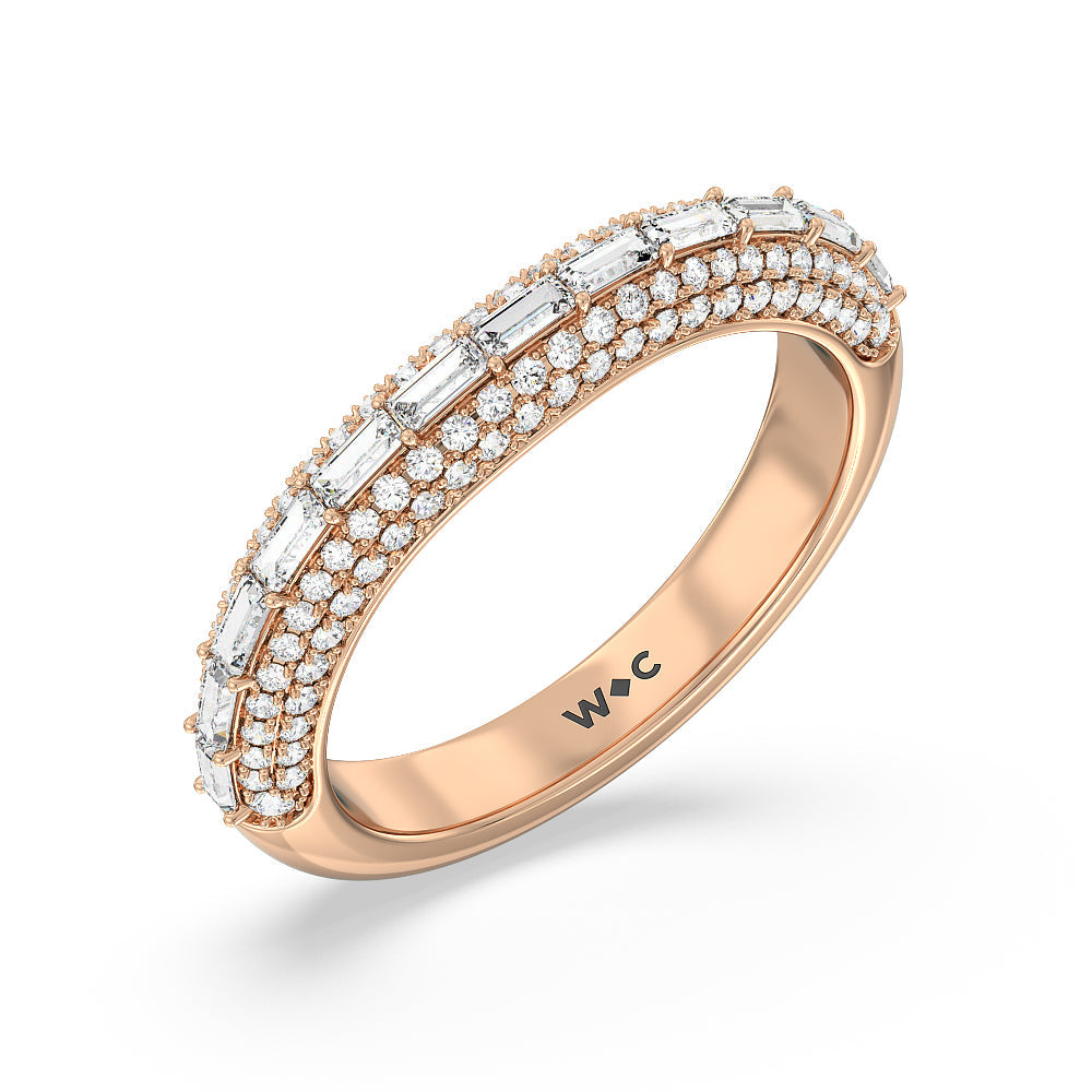 The Soho Band with 18KT Rose Gold Cut Diamond in 14KT Rose Gold view 4
