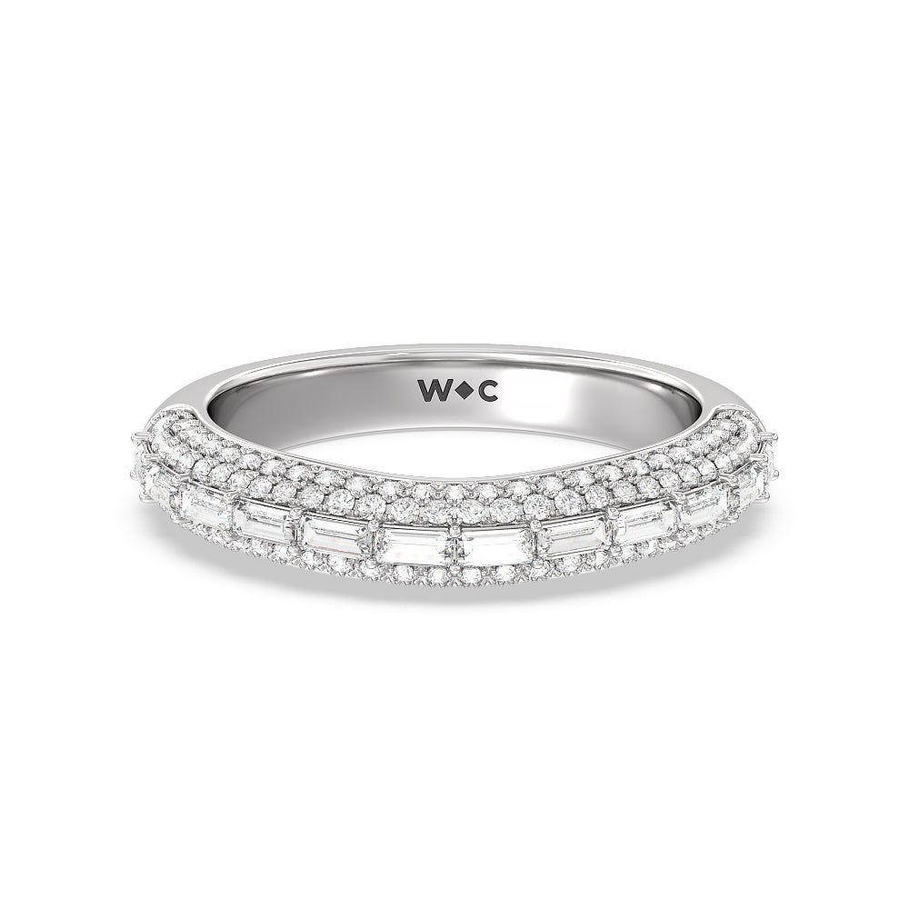The Soho Band with 18KT White Gold Cut Diamond in 14KT White Gold view 1
