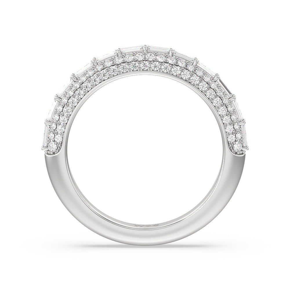 The Soho Band with 18KT White Gold Cut Diamond in 14KT White Gold view 2
