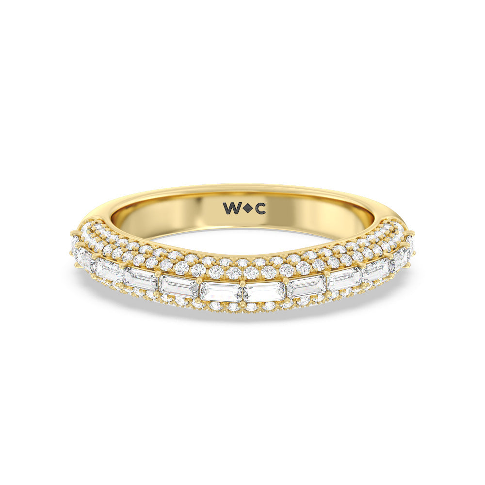 The Soho Band with 18KT Yellow Gold Cut Diamond in 14KT Yellow Gold view 1
