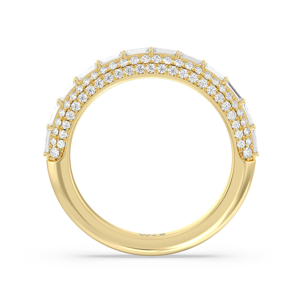 The Soho Band with 18KT Yellow Gold Cut Diamond in 14KT Yellow Gold view 2
