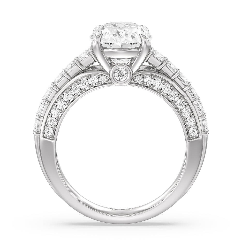 Round Cut The Ludlow Ring with Lab Grown Diamond in 14KT Platinum view 2
