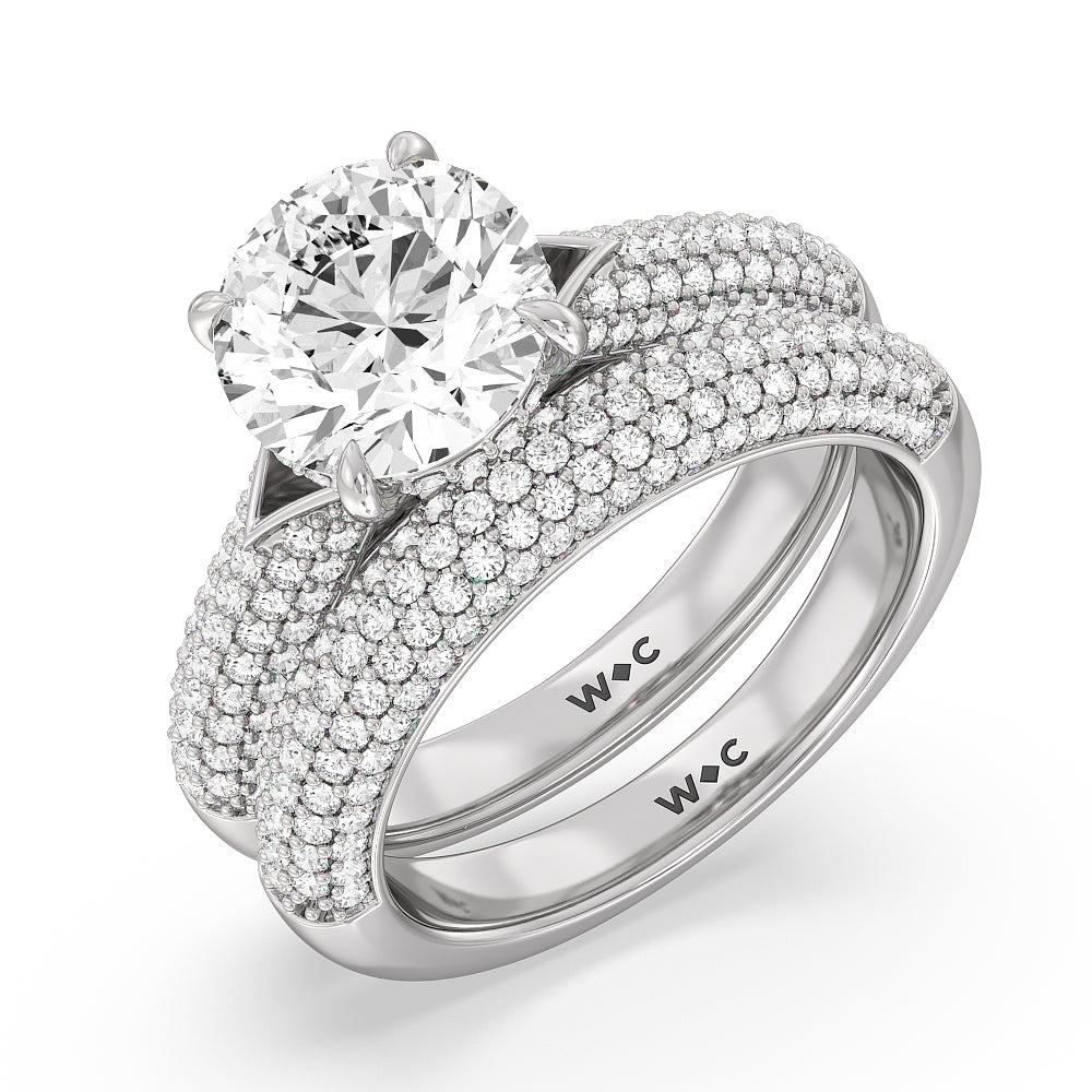 Oval Cut The Delancey Ring with Lab Grown Diamond in 14KT White & Rose Gold view 4
