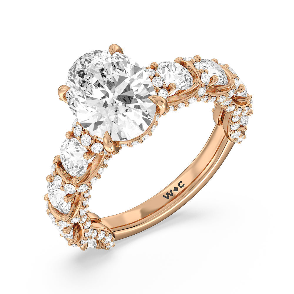 Oval Cut The Fulton Ring with Lab Grown Diamond in 14KT Rose Gold view 3
