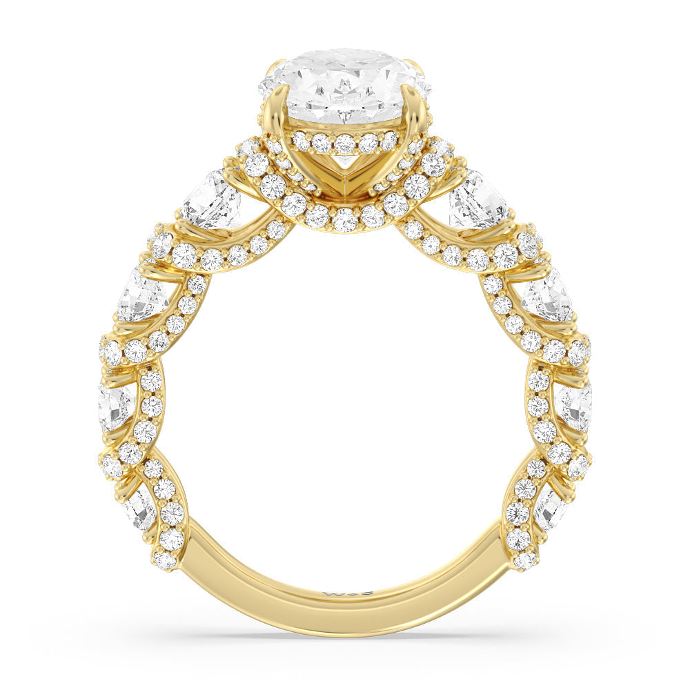 Oval Cut The Fulton Ring with Lab Grown Diamond in 14KT Yellow Gold view 2
