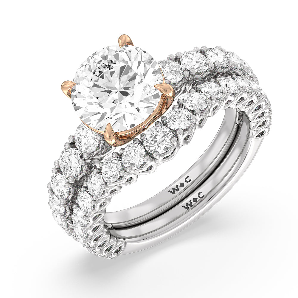 Oval Cut The Uptown Ring with Lab Grown Diamond in 14KT White & Rose Gold view 6

