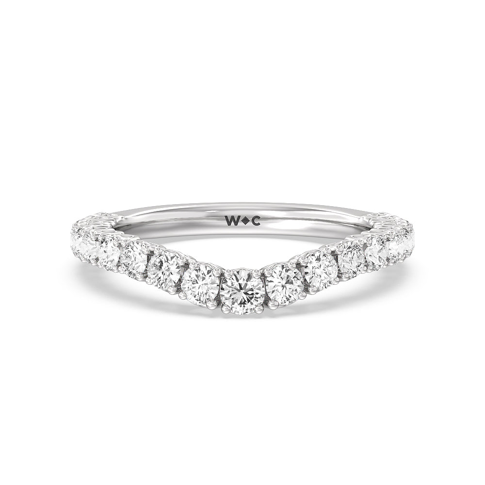 The Uptown Band with 18KT White Gold Cut Diamond in 14KT White Gold view 1
