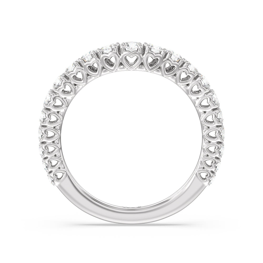 The Uptown Band with 18KT White Gold Cut Diamond in 14KT White Gold view 2
