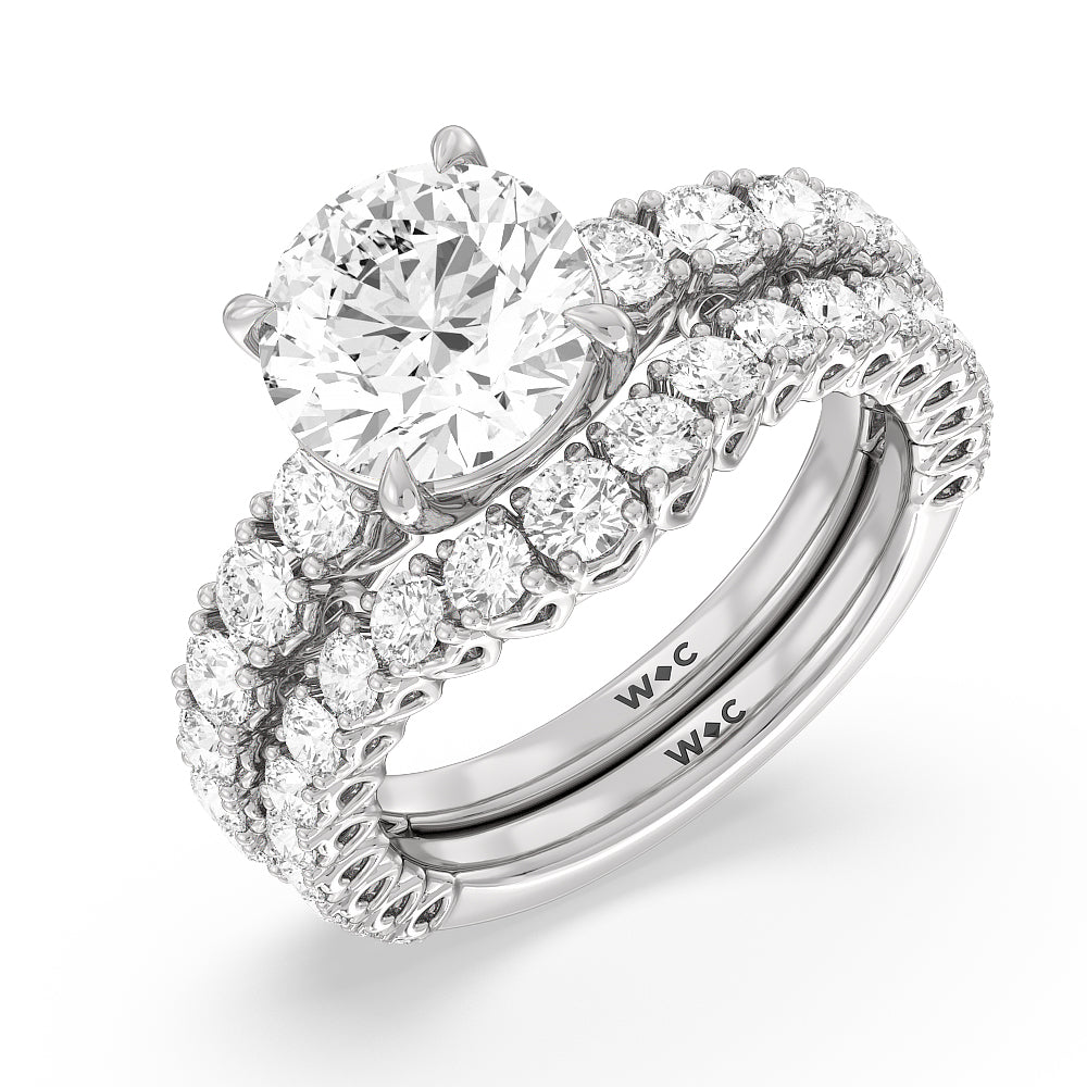 The Uptown Band with 18KT White Gold Cut Diamond in 14KT White Gold view 3
