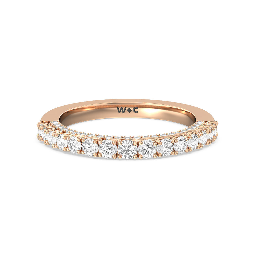 The Fifth Avenue Band with 18KT Rose Gold Cut Diamond in 14KT Rose Gold view 1

