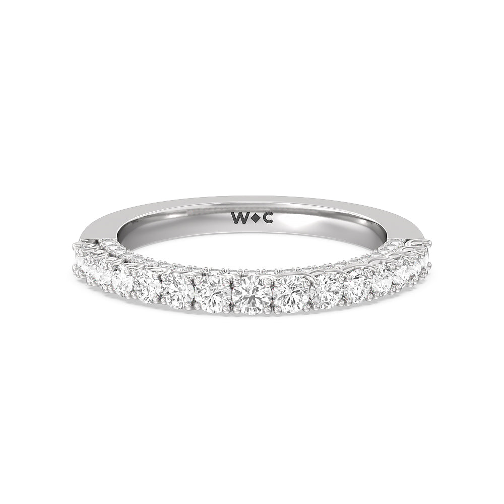 The Fifth Avenue Band with 18KT White Gold Cut Diamond in 14KT White Gold view 1
