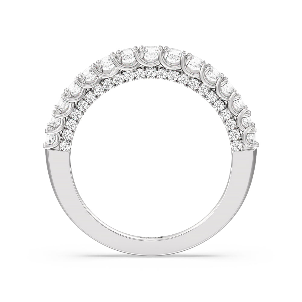 The Fifth Avenue Band with 18KT White Gold Cut Diamond in 14KT White Gold view 2
