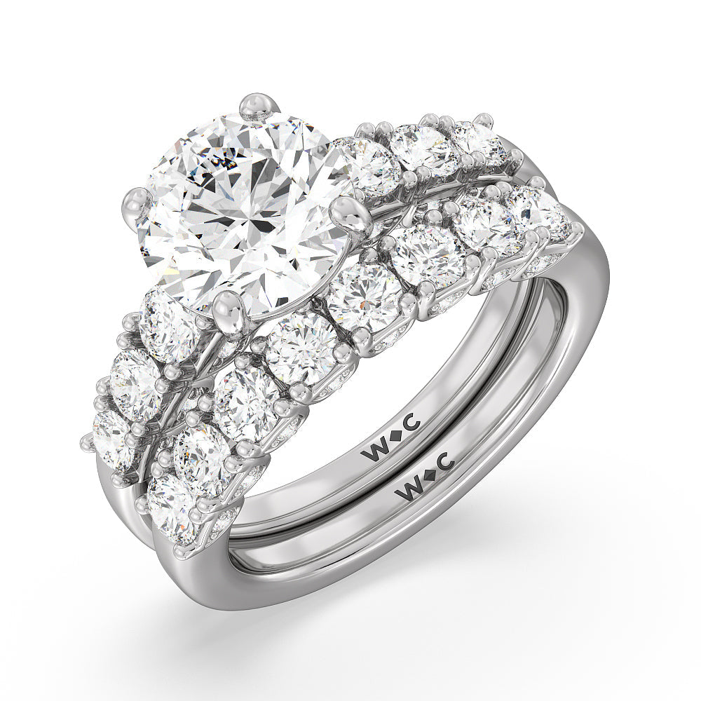 The Broadway Diamond Band with 18KT White Gold Cut Diamond in 14KT White Gold view 4
