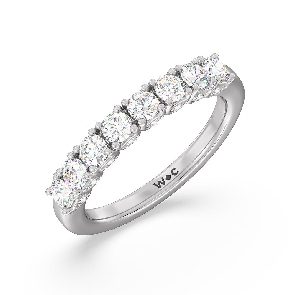 The Broadway Diamond Band with 18KT White Gold Cut Diamond in 14KT White Gold view 3
