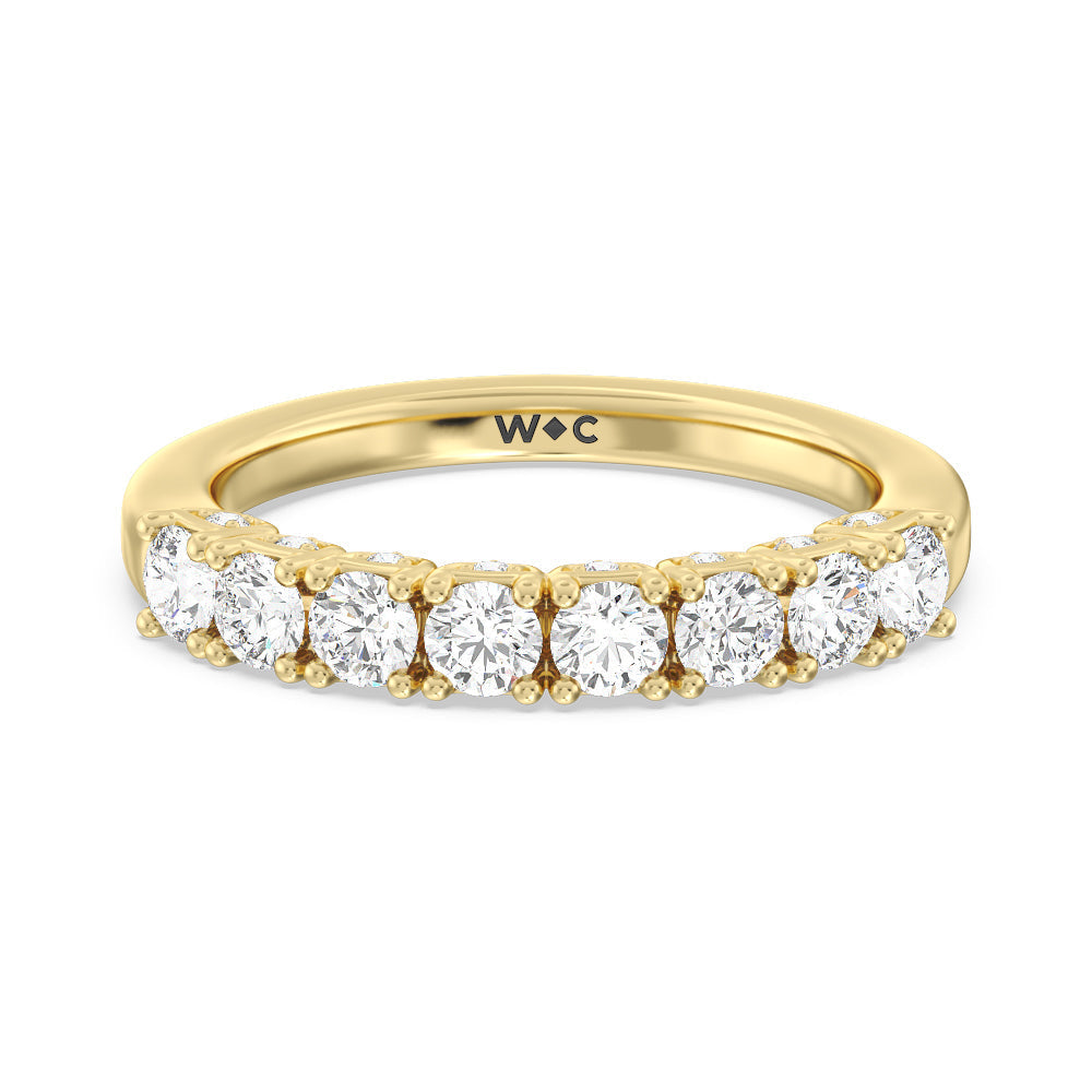 The Broadway Diamond Band with 18KT Yellow Gold Cut Diamond in 14KT Yellow Gold view 1
