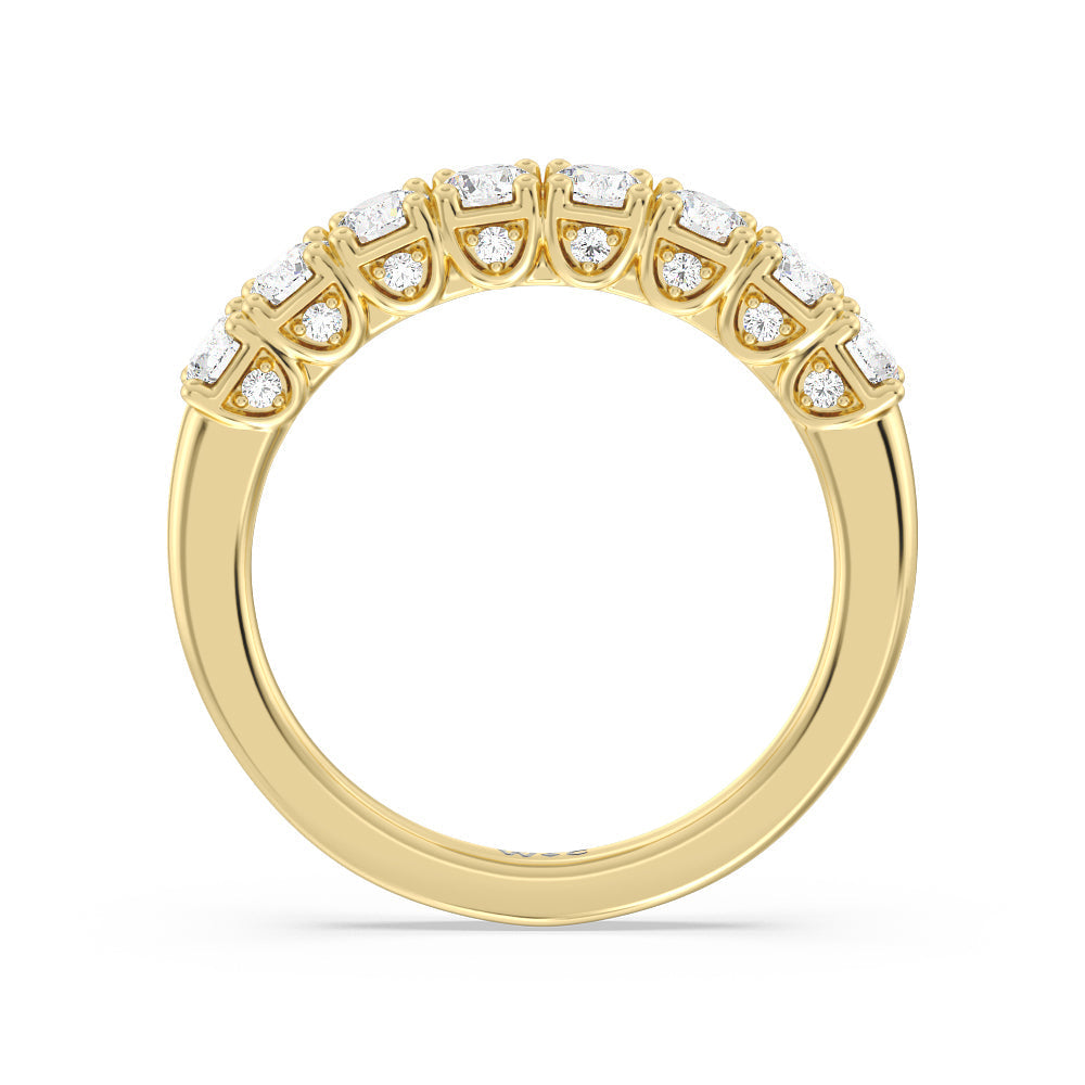 The Broadway Diamond Band with 18KT Yellow Gold Cut Diamond in 14KT Yellow Gold view 2
