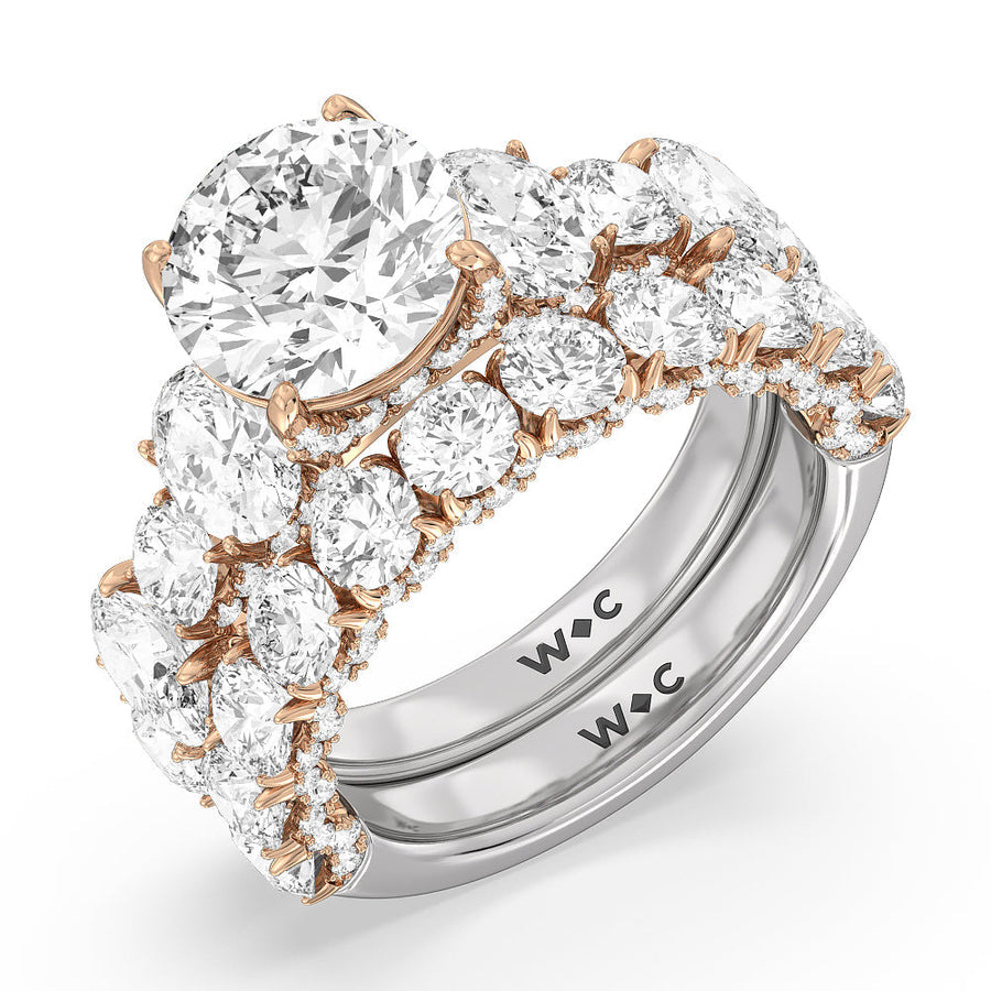 Oval Cut The Madison Avenue Ring with Lab Grown Diamond in 14KT White & Rose Gold view 6
