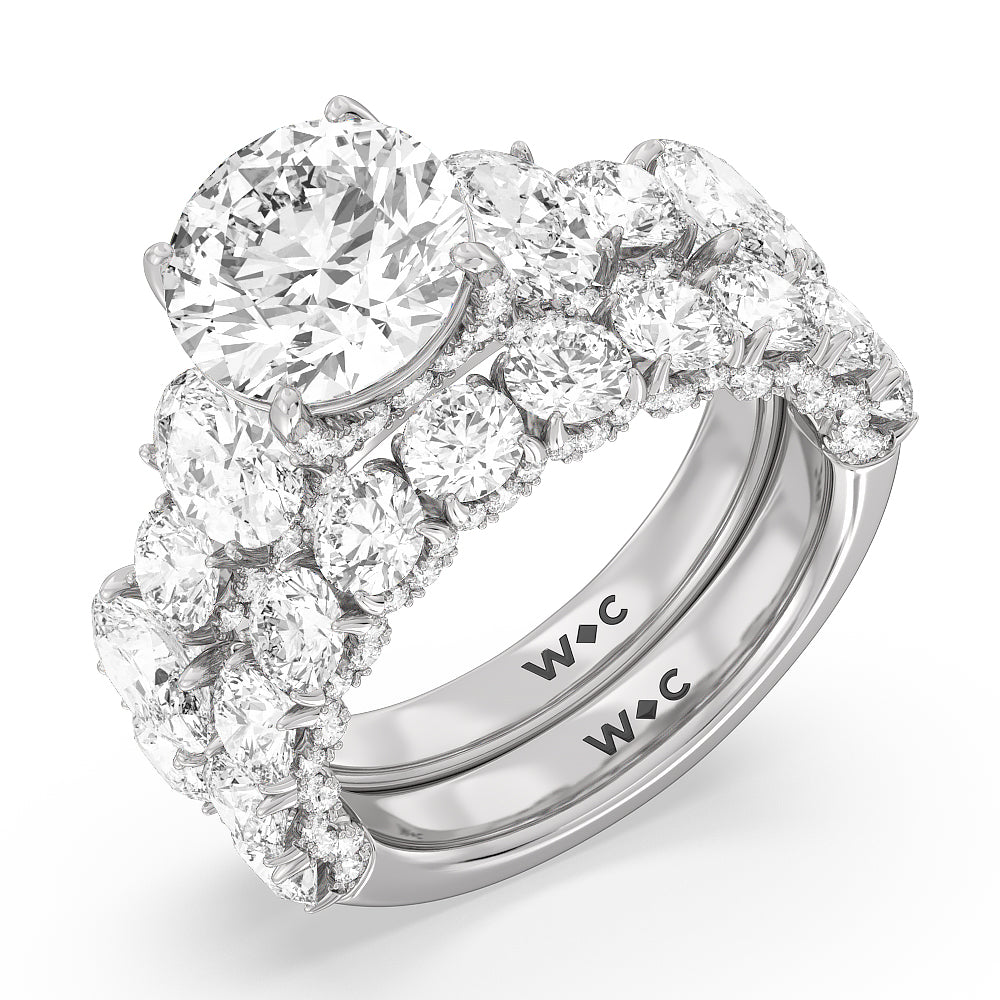 The Madison Avenue Diamond Band with 18KT White Gold Cut Diamond in 14KT White Gold view 4
