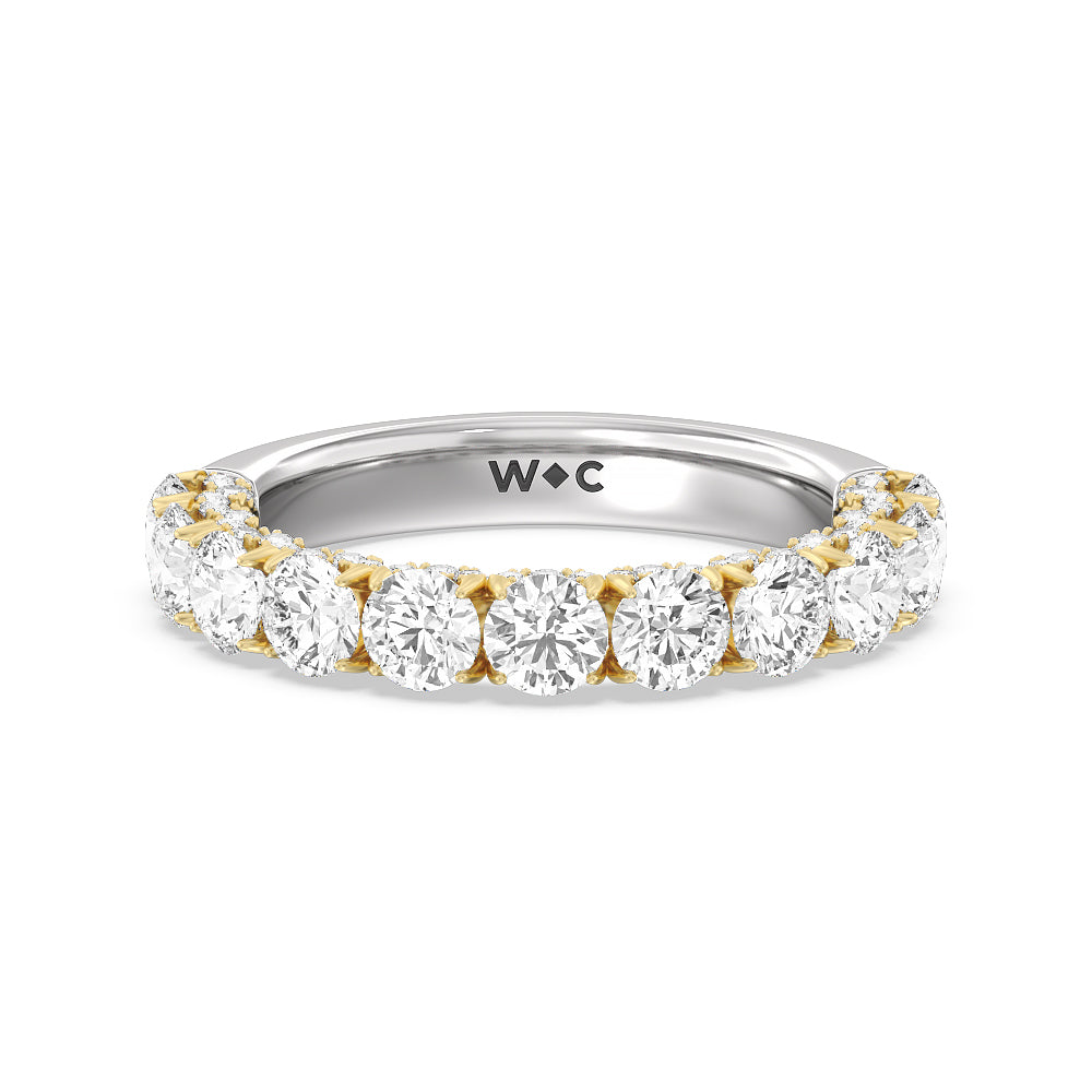 The Madison Avenue Diamond Band with 18KT White & Yellow Gold Cut Diamond in 14KT White & Yellow Gold view 1
