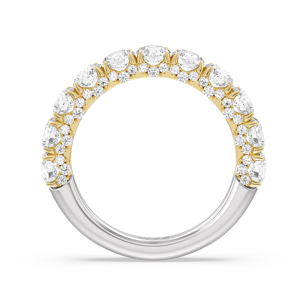 The Madison Avenue Diamond Band with 18KT White & Yellow Gold Cut Diamond in 14KT White & Yellow Gold view 2
