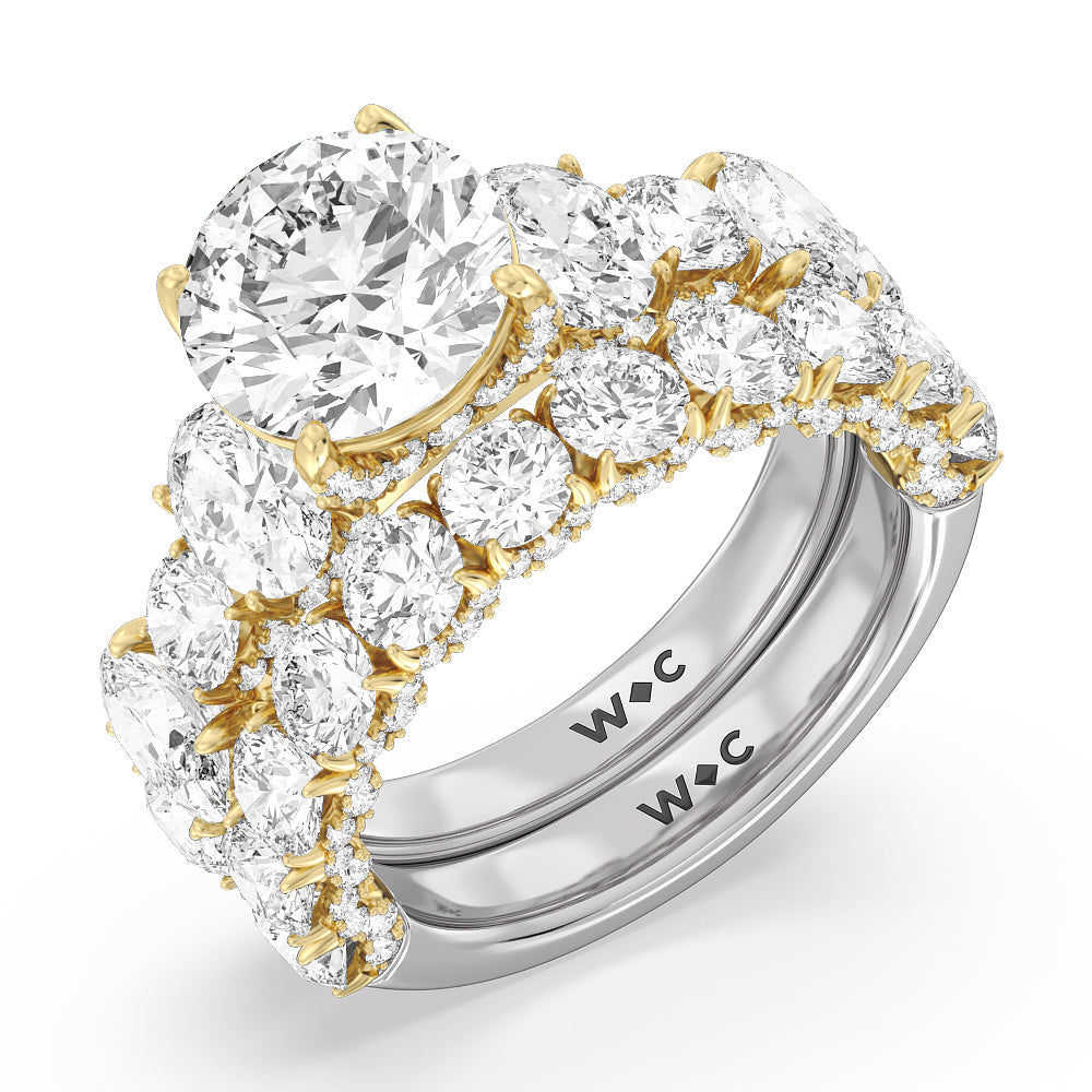 The Madison Avenue Diamond Band with 18KT White & Yellow Gold Cut Diamond in 14KT White & Yellow Gold view 4
