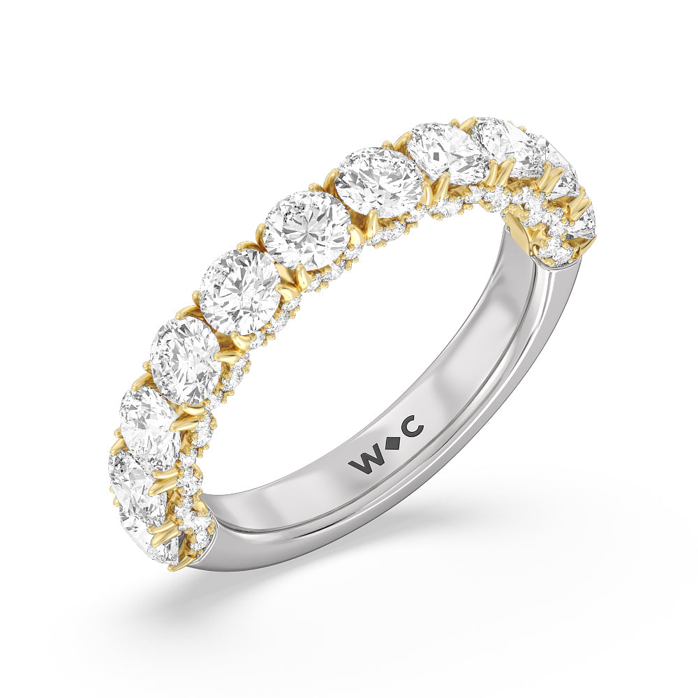 The Madison Avenue Diamond Band with 18KT White & Yellow Gold Cut Diamond in 14KT White & Yellow Gold view 3
