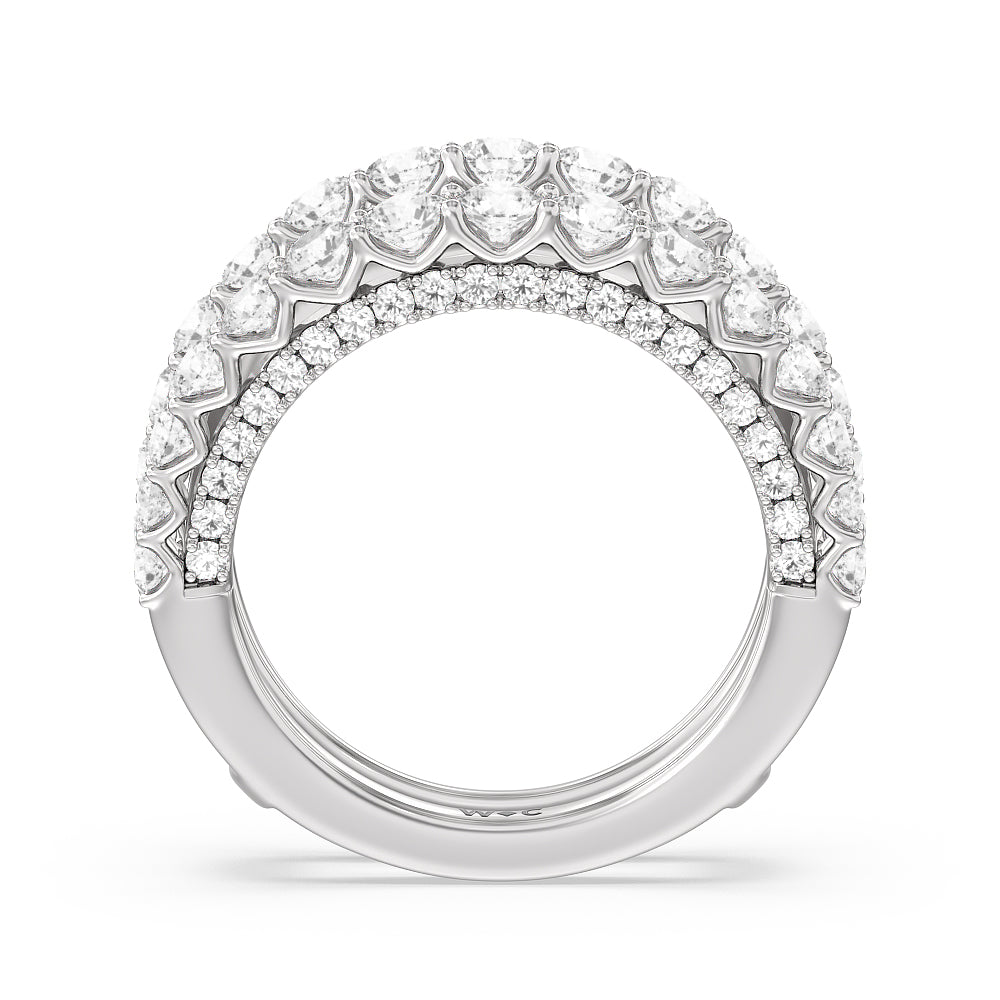 The Astor Diamond Wedding Band with 18KT White Gold Cut Diamond in 14KT White Gold view 2
