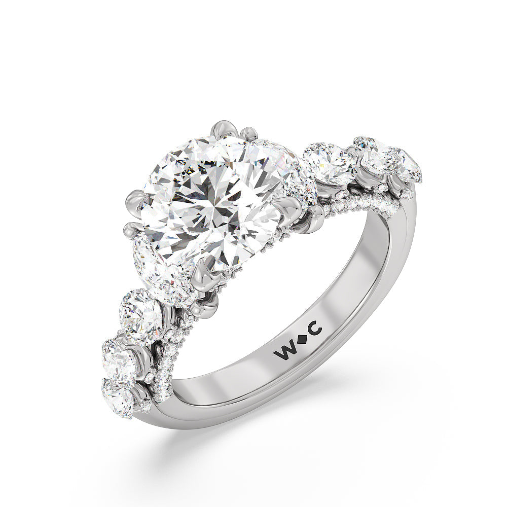 Round Cut The St. Regis Ring with Lab Grown Diamond in 14KT Platinum view 3
