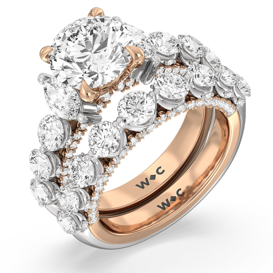Oval Cut The St. Regis Ring with Lab Grown Diamond in 14KT White & Rose Gold view 6
