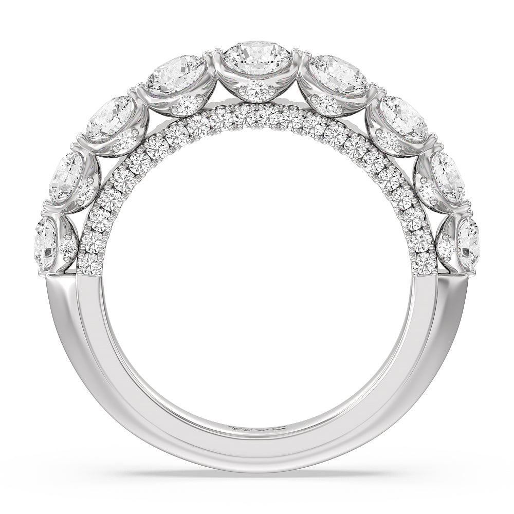 The St. Regis Band with 18KT White Gold Cut Diamond in 14KT White Gold view 2

