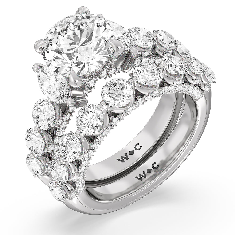 The St. Regis Band with 18KT White Gold Cut Diamond in 14KT White Gold view 3
