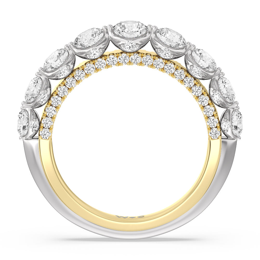 The St. Regis Band with 18KT White & Yellow Gold Cut Diamond in 14KT White & Yellow Gold view 2
