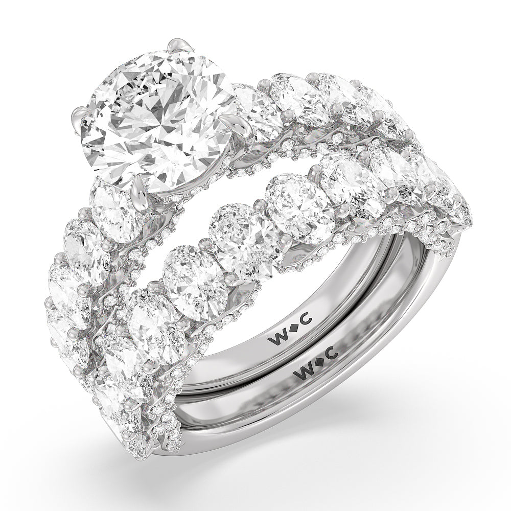 The Roosevelt Diamond Band with 18KT White Gold Cut Diamond in 14KT White Gold view 4
