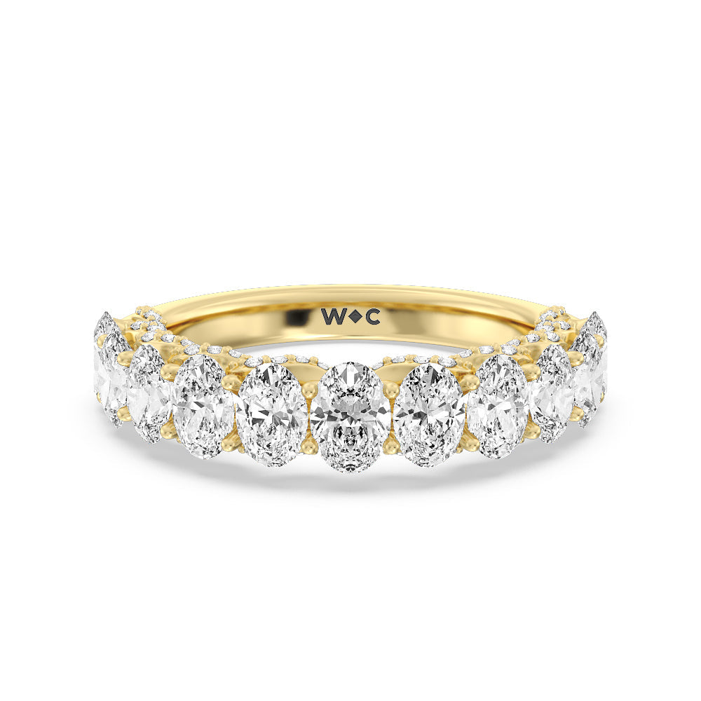 The Roosevelt Diamond Band with 18KT Yellow Gold Cut Diamond in 14KT Yellow Gold view 1
