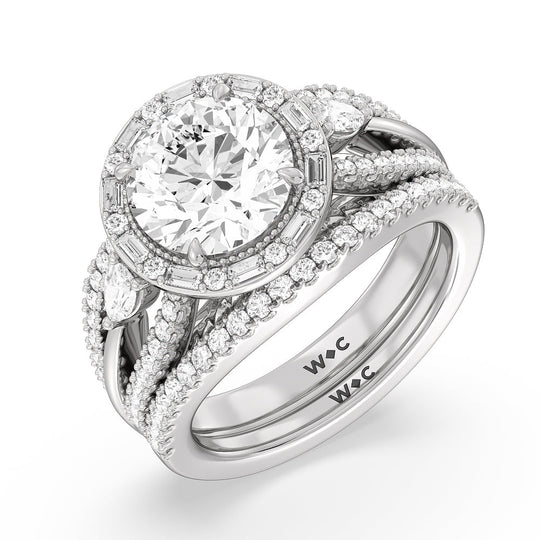 Oval Cut The Whitney Ring with Lab Grown Diamond in 14KT White & Rose Gold view 4
