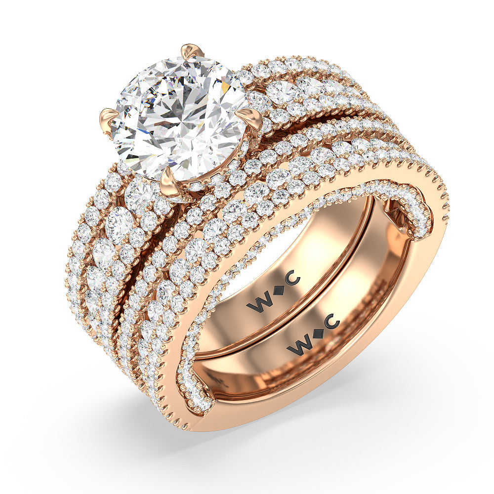 The Chelsea Band with 18KT Rose Gold Cut Diamond in 14KT Rose Gold view 3
