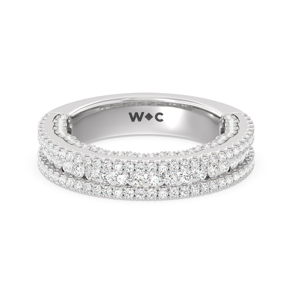 The Chelsea Band with 18KT White Gold Cut Diamond in 14KT White Gold view 1
